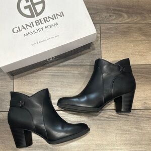 Giani Bernini Sleek Black Ankle Booties